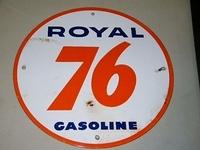 Union 76 Royal Pump Plate Sign $OLD