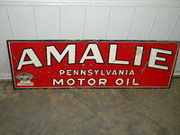 $OLD Amalie Motor Oils SST Tin Sign