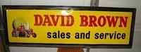 SOLD:  David Brown Porcelain Sign with Crawler Tractor