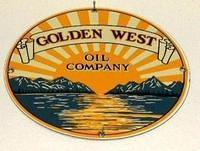 SOLD: Golden West Gas Pump Plate Sign