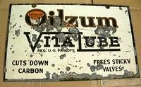 $OLD Oilzum Vitalube Double Sided Tin Sign