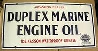 $OLD Duplex Marine Porcelain Sign