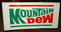 $OLD Original Mountain Dew Sign 1976