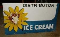 $OLD Borden's Dairy Single Sided Tin/Aluminum Sign w/ Elsie the Cow