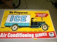 $OLD Chevrolet Original Dealer Poster Sign w/ ICE Truck Graphics