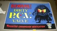 $OLD Old Chevrolet PVC Valve Dealer Sign w/ MONSTER Graphics