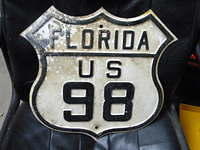 $OLD Florida 98 Fully Embossed Route Shield Sign
