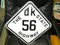 $OLD Oklahoma State Route 56 Fully Embossed Sign