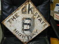 $OLD Oklahoma Fully Embossed State Highway 8 Sign ORIGINAL