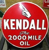 $OLD Kendall Motor Oils DST Sign Late 1940s