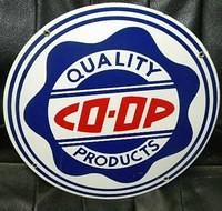 $OLD Quality Co-Op SSP 14 Inch Porcelain Sign