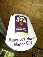 $OLD Union 76 Royal Triton Porcelain Sign DSP