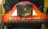 $OLD Willard Storage Battery Tin Rack Sign
