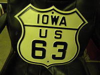 $OLD Iowa US 63 Fully Embossed Shield