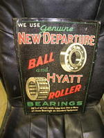 $OLD Hyatt Roller Bearings Early Tin Sign