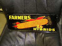 $OLD Farmers Hybrids DST Spinner Sign w/ Plane Graphics