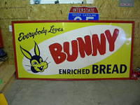 $OLD Bunny Bread 8x4 ft Tin Sign