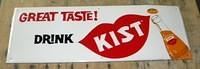 $OLD Kist Soda Pop Tin Sign w/ Lips n Bottle Graphics