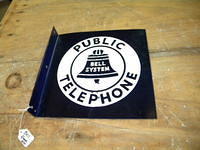 $OLD Bell Telephone Porcelain Flange Sign