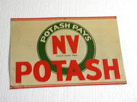 $OLD Potash Feed Seed Farm Emb Tin Sign
