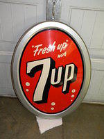 $OLD 7 UP Vertical Bubble Sign Very Nice