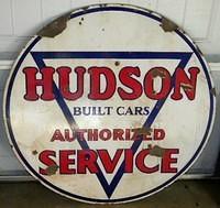 $OLD Hudson Cars Dealer DSP Porcelain Sign