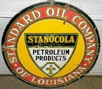 $OLD Stanocola DSP Porcelain 30 Inch Sign Standard of Louisiana