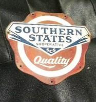 $OLD Southern States Quality Diecut Tin Sign