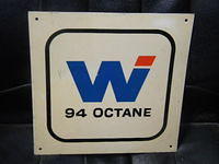 $OLD Wides 94 Octane Tin Pump Plate Sign